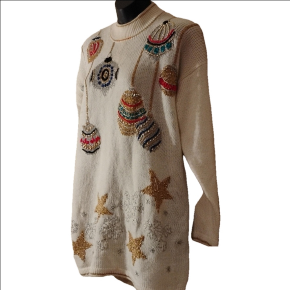 Dana Scott retro style ornament Christmas sweater. Size large. - Picture 3 of 9